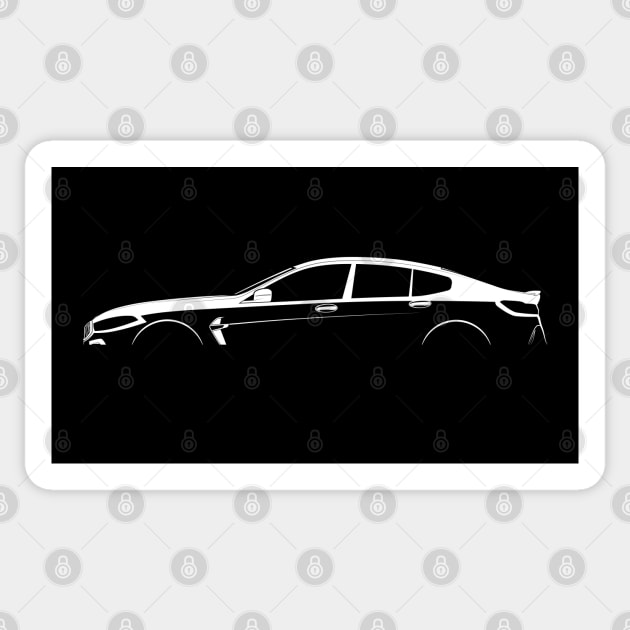 BMW M8 Gran Coupe (G16) Silhouette Sticker by Car-Silhouettes